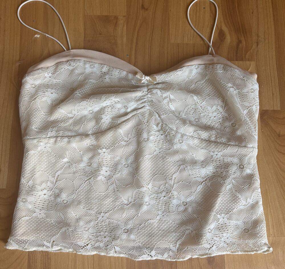 Wild Fable Ruched Floral, Sweetheart Neckline Lace Cami Tank Women’s XS